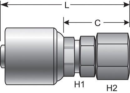 Gates Hydraulic Coupling / Adapter G25170-1210
