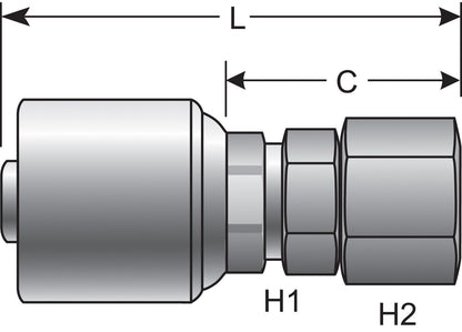 Gates Hydraulic Coupling / Adapter G25170-1212