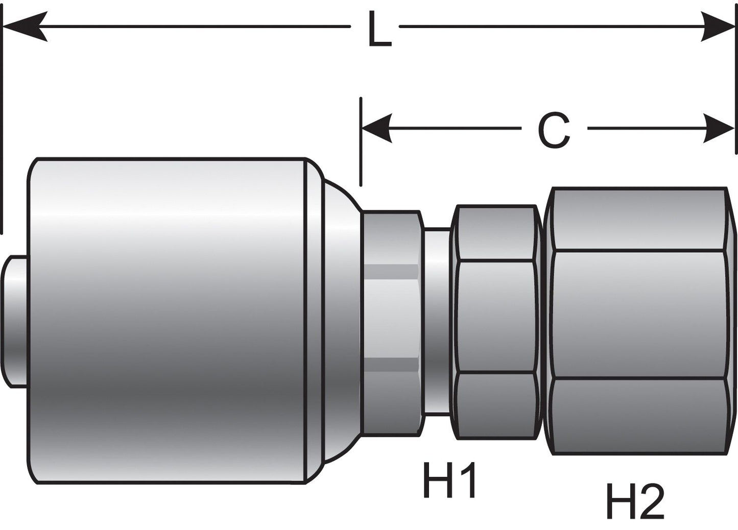 Gates Hydraulic Coupling / Adapter G25170-1214