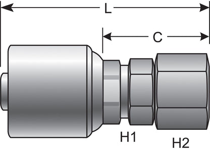 Gates Hydraulic Coupling / Adapter G25170-1214