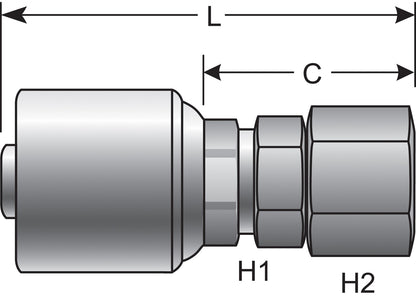 Gates Hydraulic Coupling / Adapter G25170-1214
