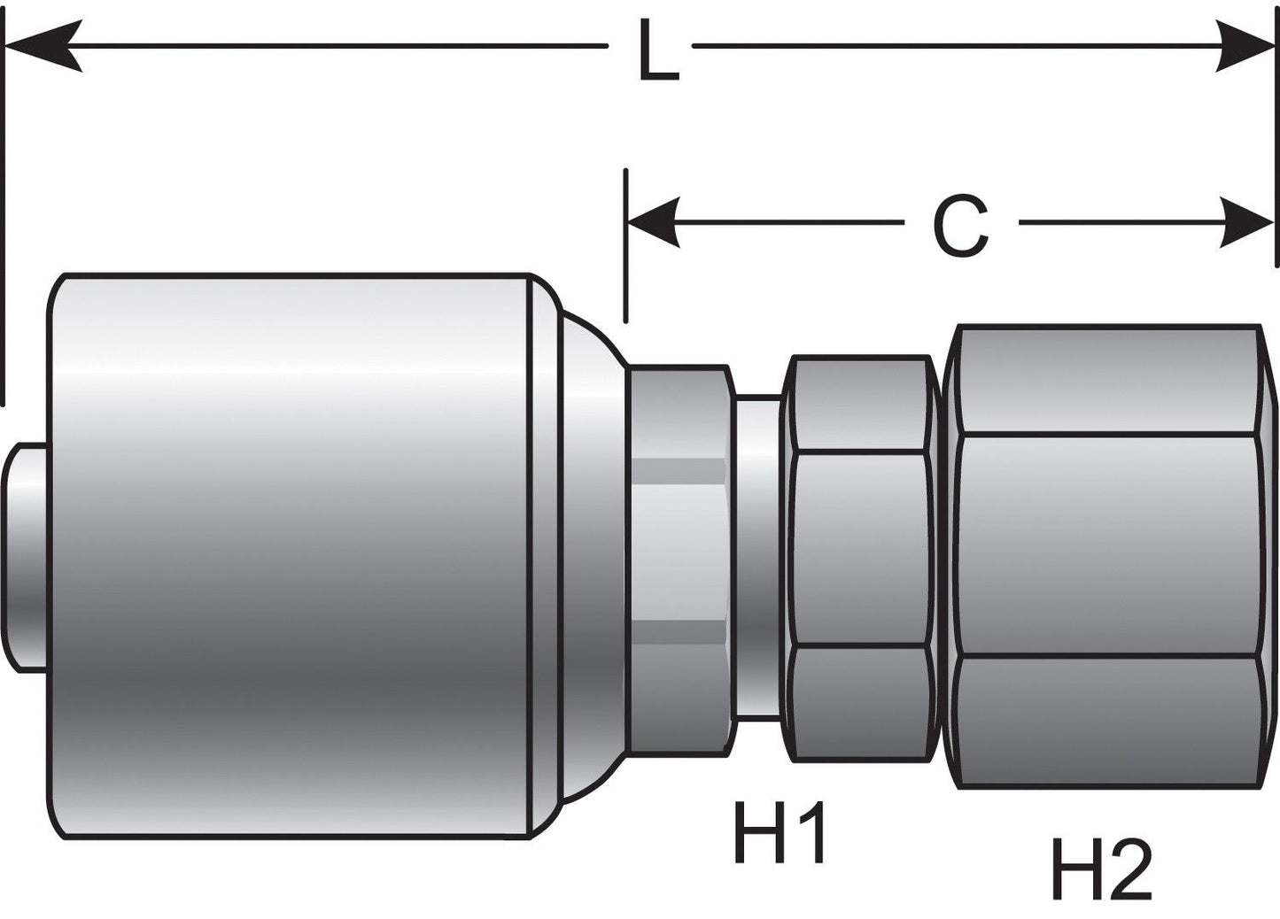 Gates Hydraulic Coupling / Adapter G25170-1620