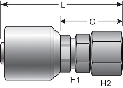 Gates Hydraulic Coupling / Adapter G25170-1620