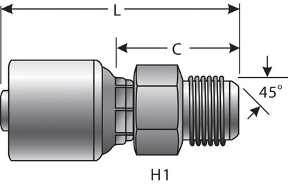 Gates Hydraulic Coupling / Adapter G25195-0404