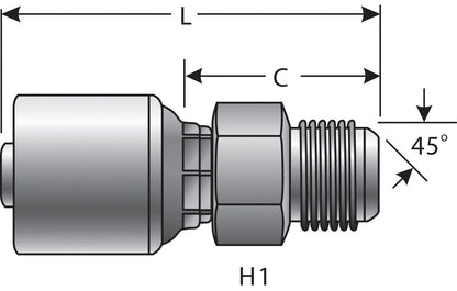 Gates Hydraulic Coupling / Adapter G25195-0606