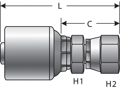 Gates Hydraulic Coupling / Adapter G25200-0405