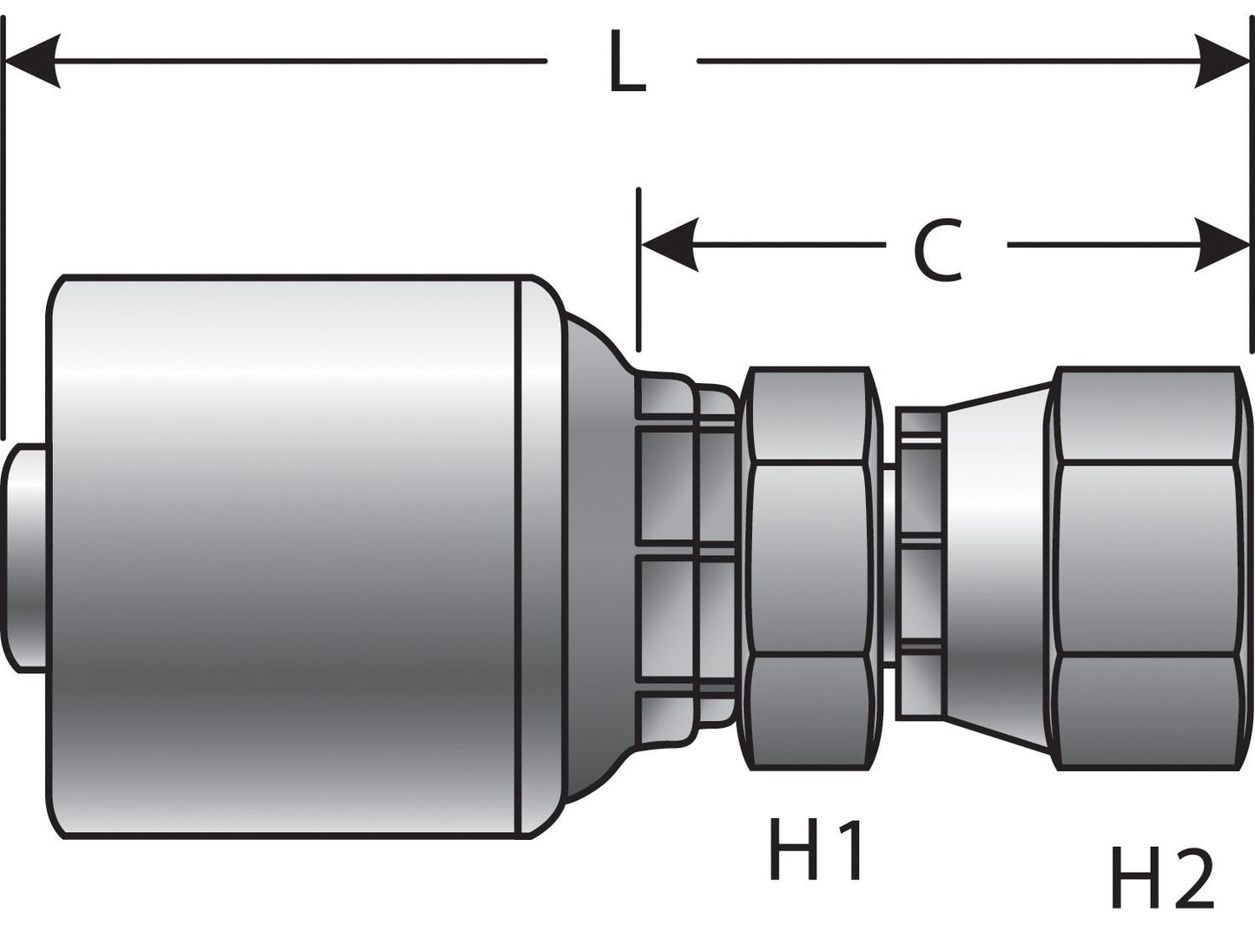 Gates Hydraulic Coupling / Adapter G25200-0606