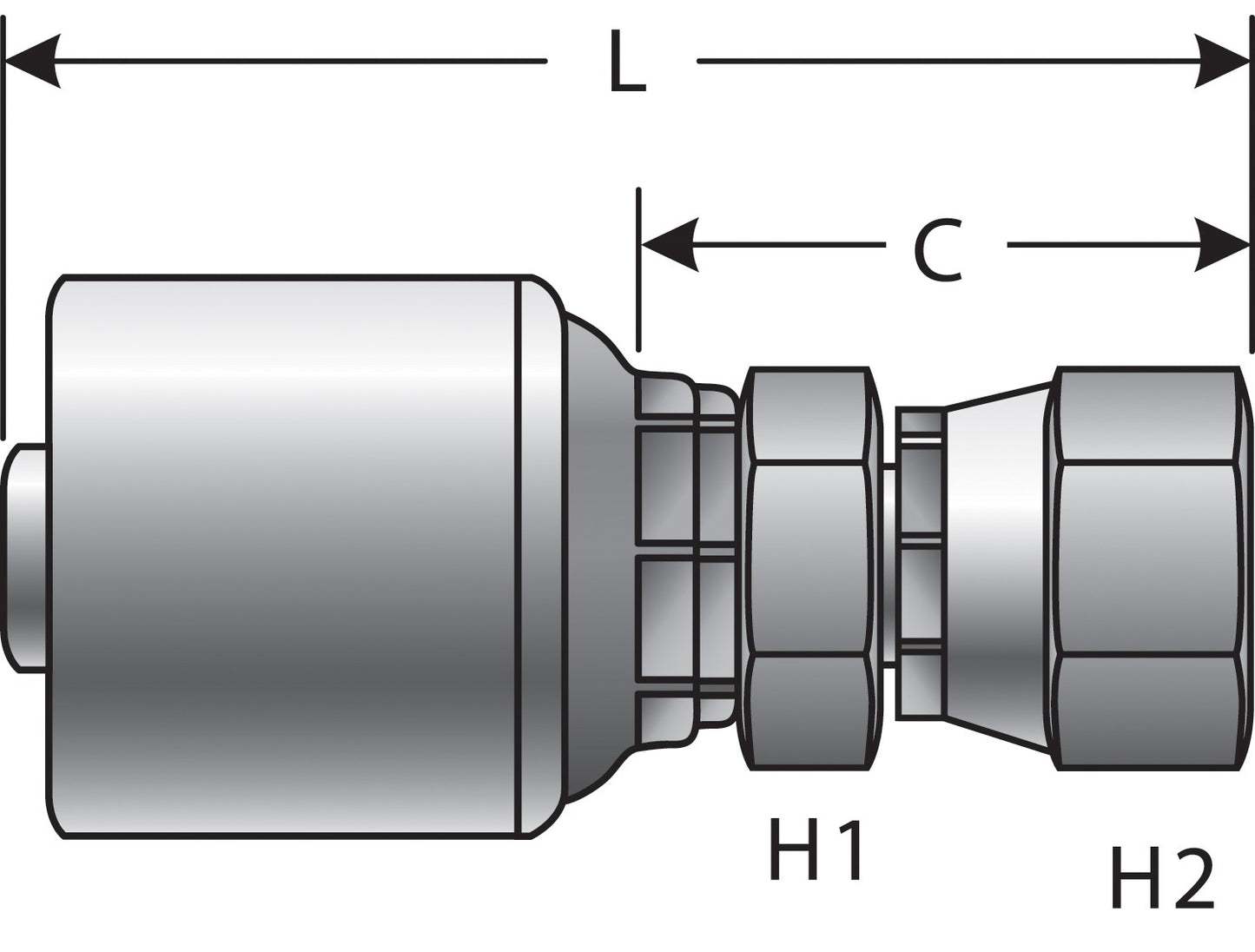 Gates Hydraulic Coupling / Adapter G25200-0810