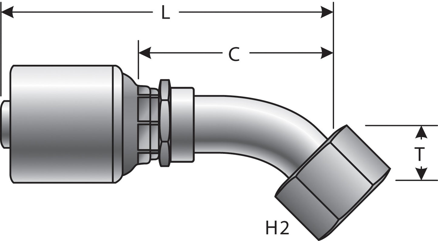 Gates Hydraulic Coupling / Adapter G25202-0808