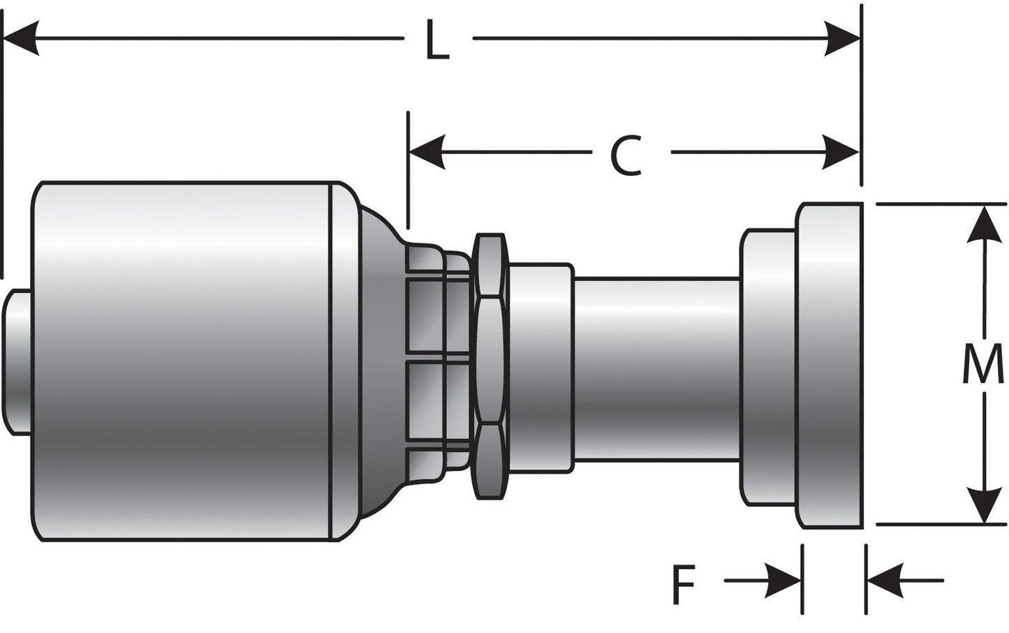 Gates Hydraulic Coupling / Adapter G25300-0812