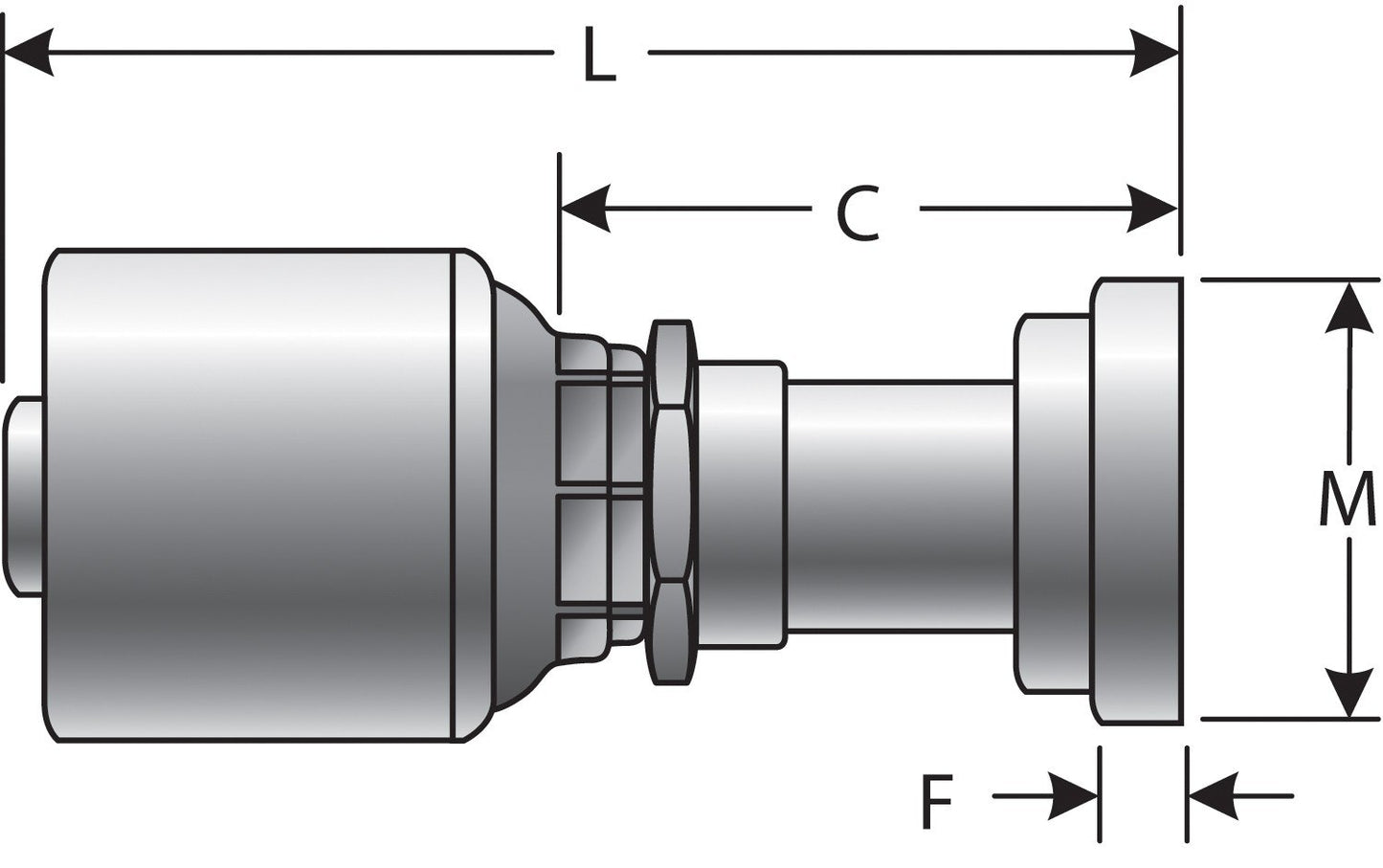Gates Hydraulic Coupling / Adapter G25300-2020