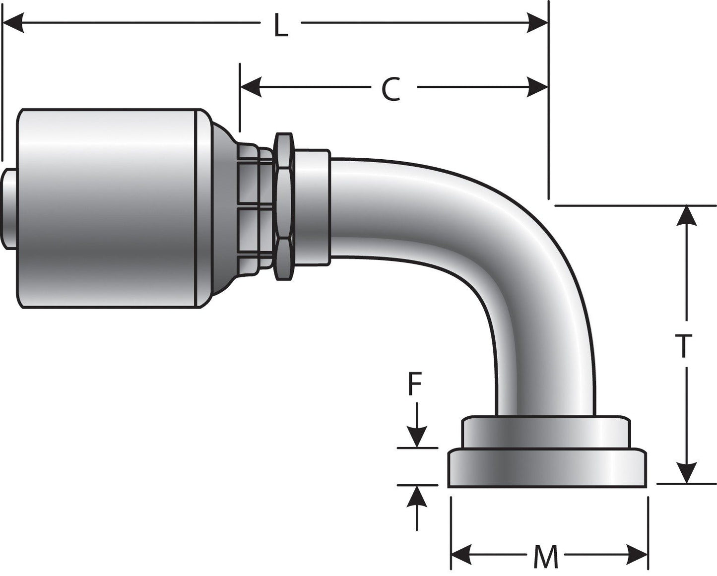 Gates Hydraulic Coupling / Adapter G25315-1212