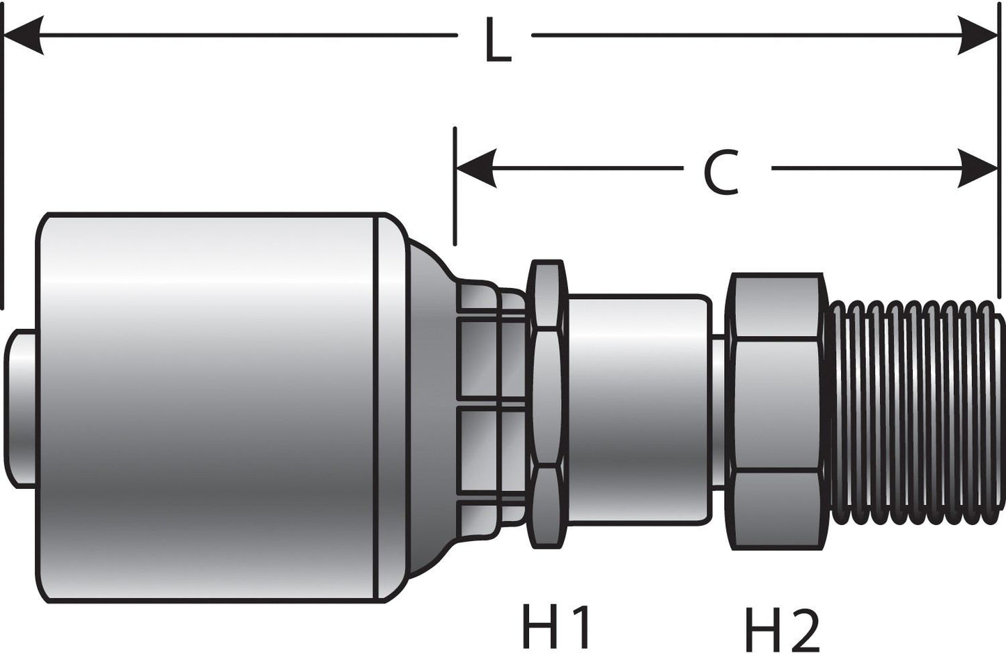 Gates Hydraulic Coupling / Adapter G25500-0403