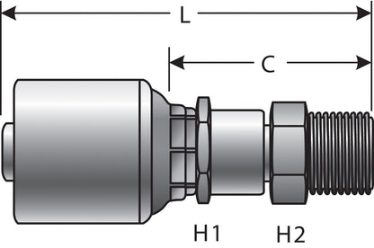 Gates Hydraulic Coupling / Adapter G25500-0403