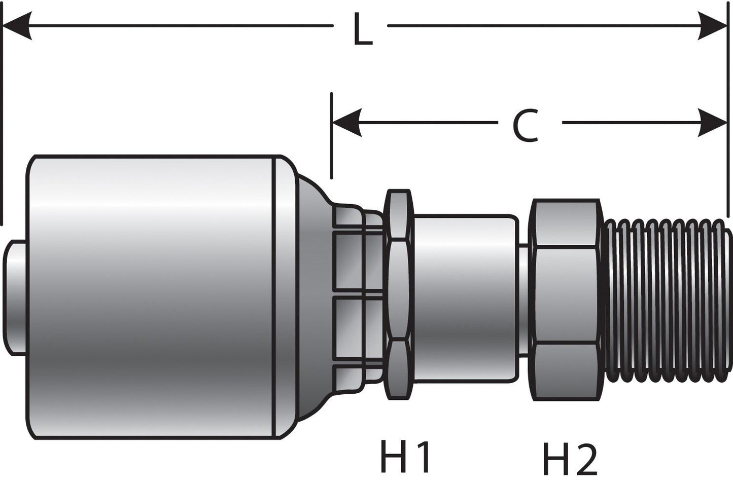 Gates Hydraulic Coupling / Adapter G25500-0405