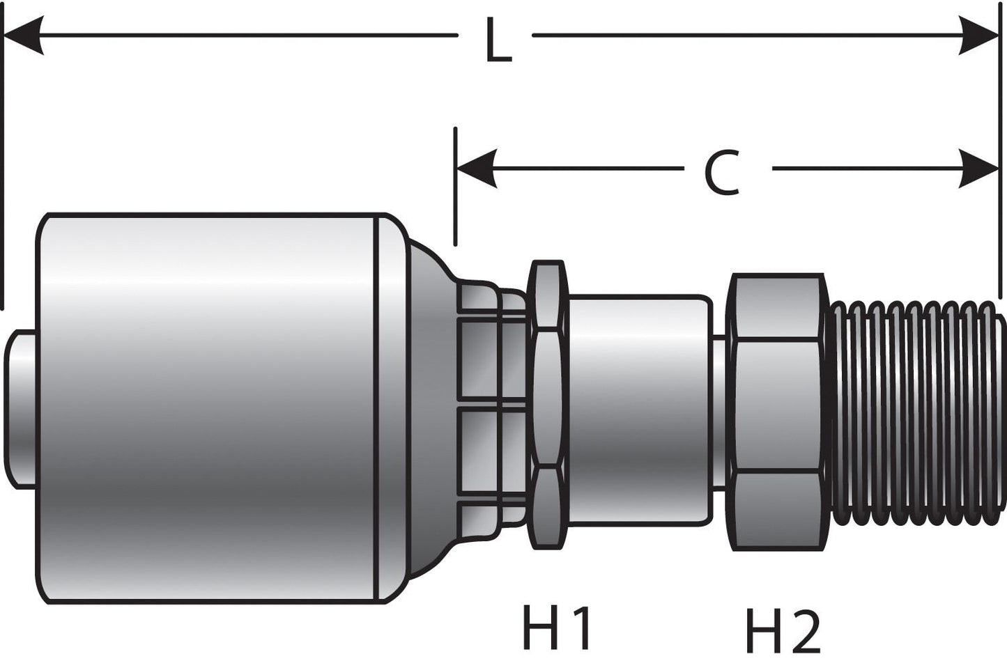 Gates Hydraulic Coupling / Adapter G25500-0606