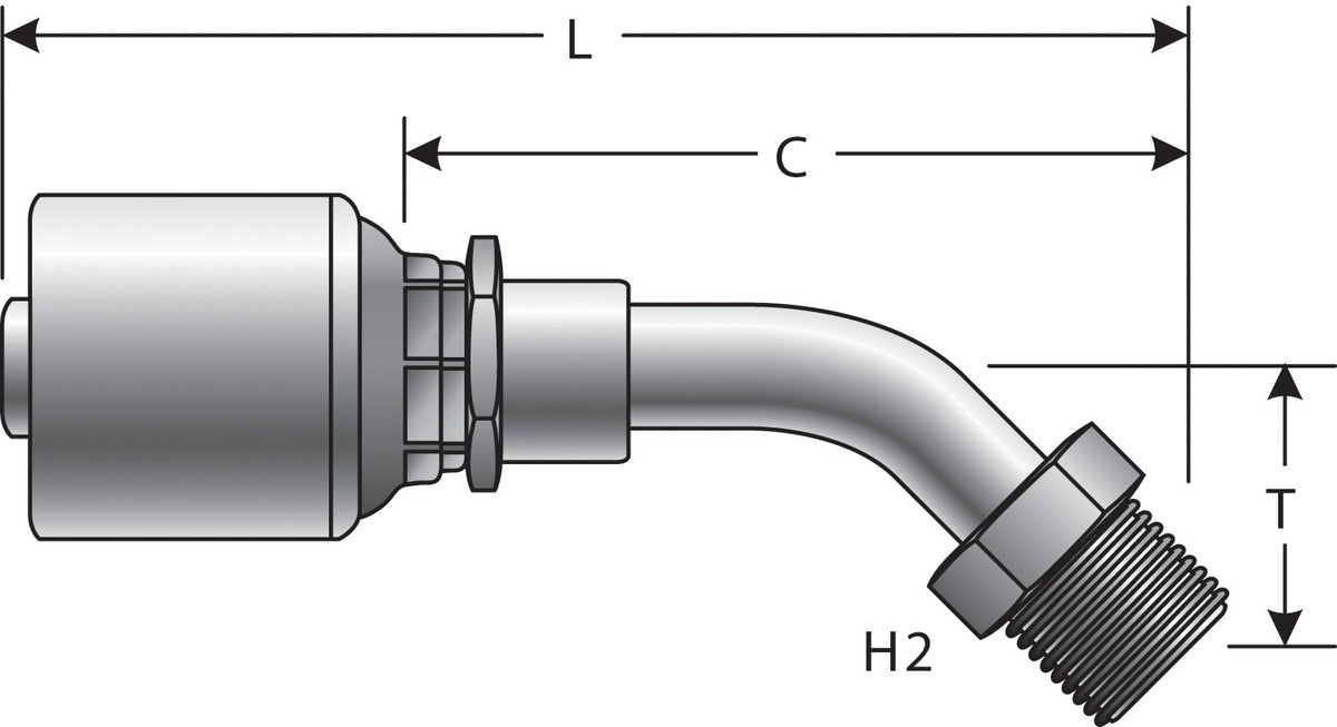 Gates Hydraulic Coupling / Adapter G25502-0404