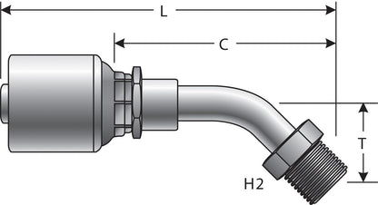 Gates Hydraulic Coupling / Adapter G25502-0808