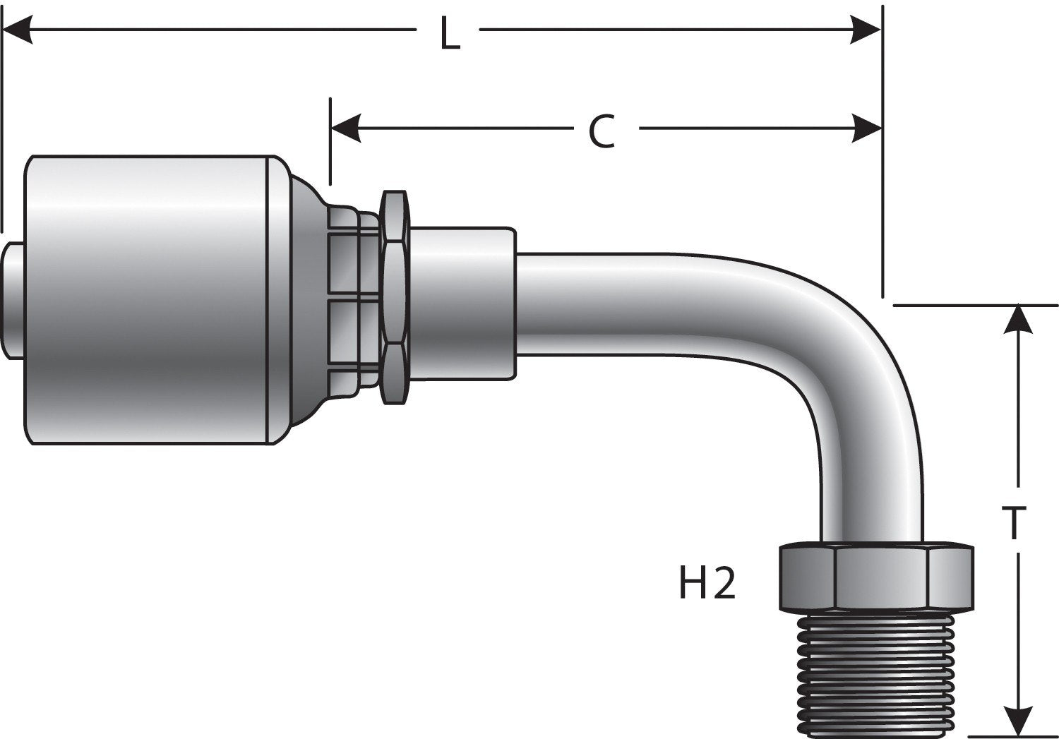 Gates Hydraulic Coupling / Adapter G25504-0606