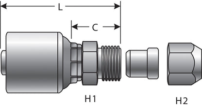 Gates Hydraulic Coupling / Adapter G25510-0604