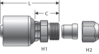 Gates Hydraulic Coupling / Adapter G25510-0608