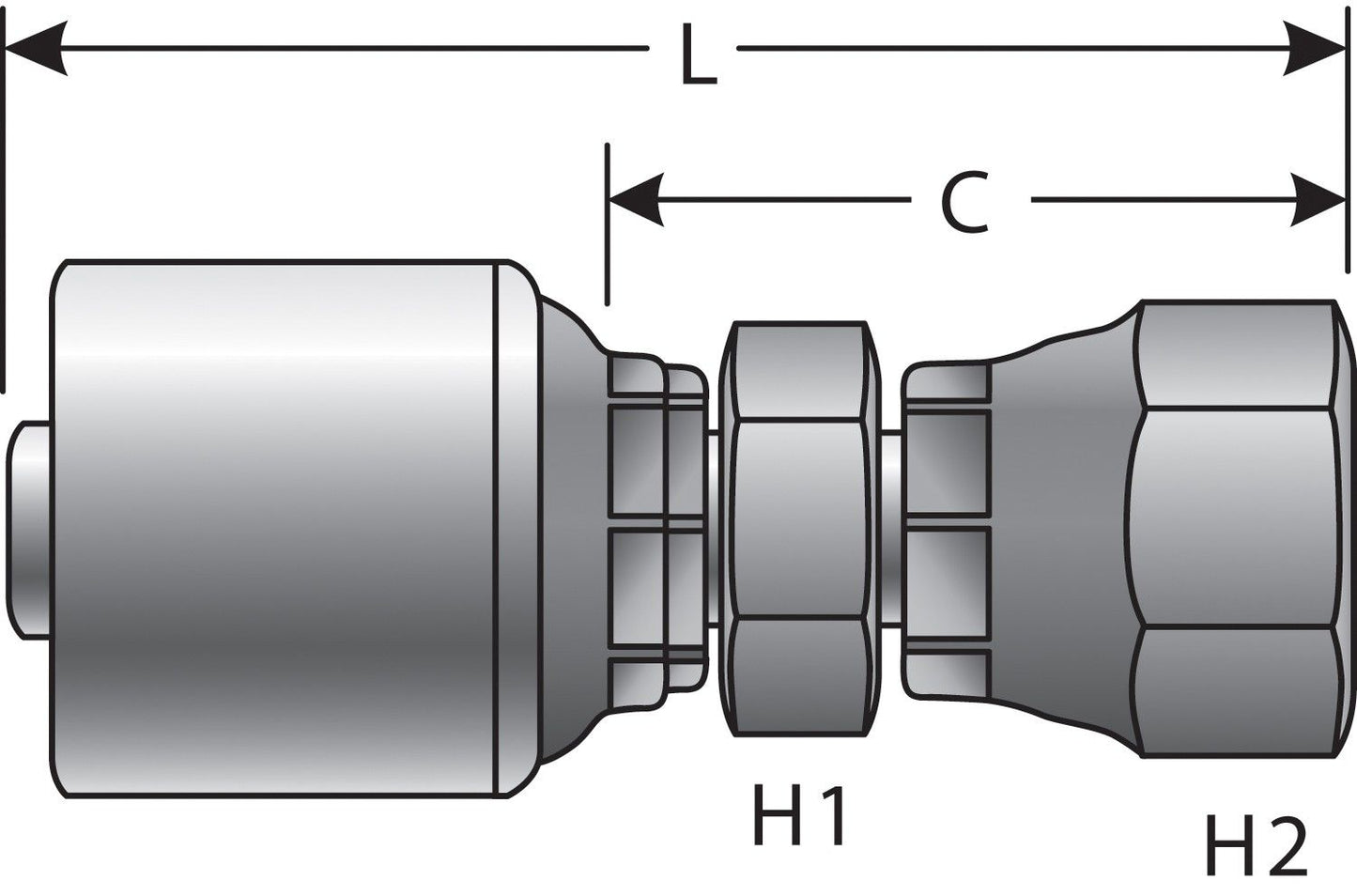 Gates Hydraulic Coupling / Adapter G25540-0606