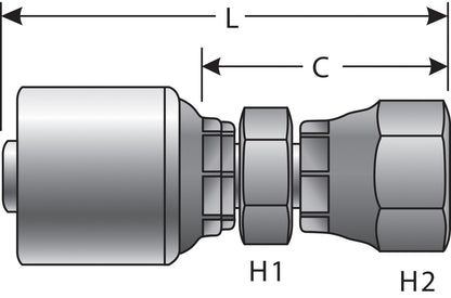 Gates Hydraulic Coupling / Adapter G25540-0606