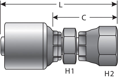Gates Hydraulic Coupling / Adapter G25540-0806