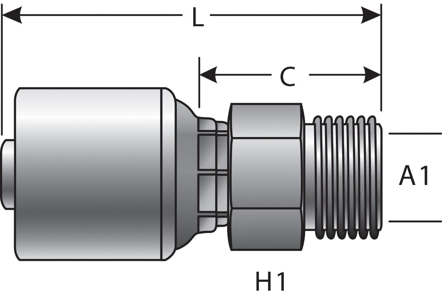 Gates Hydraulic Coupling / Adapter G25615-1018