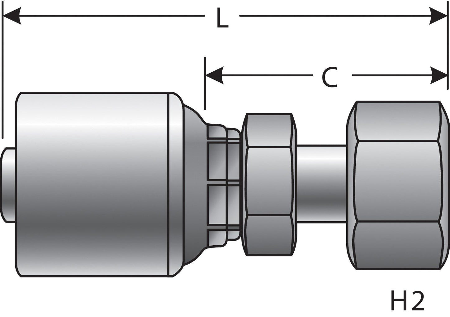 Gates Hydraulic Coupling / Adapter G25645-0610