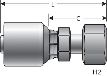 Gates Hydraulic Coupling / Adapter G25645-0815