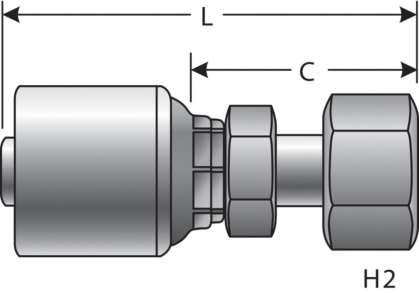 Gates Hydraulic Coupling / Adapter G25645-1018