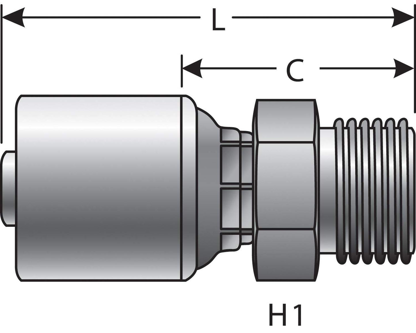 Gates Hydraulic Coupling / Adapter G25715-0610