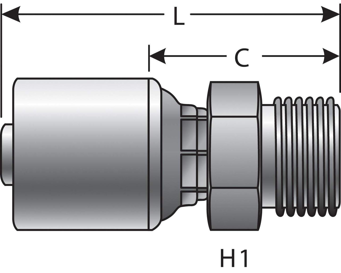 Gates Hydraulic Coupling / Adapter G25715-0614