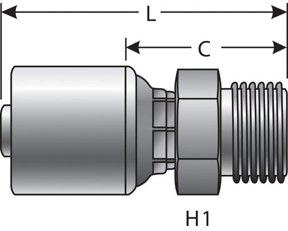 Gates Hydraulic Coupling / Adapter G25715-0614