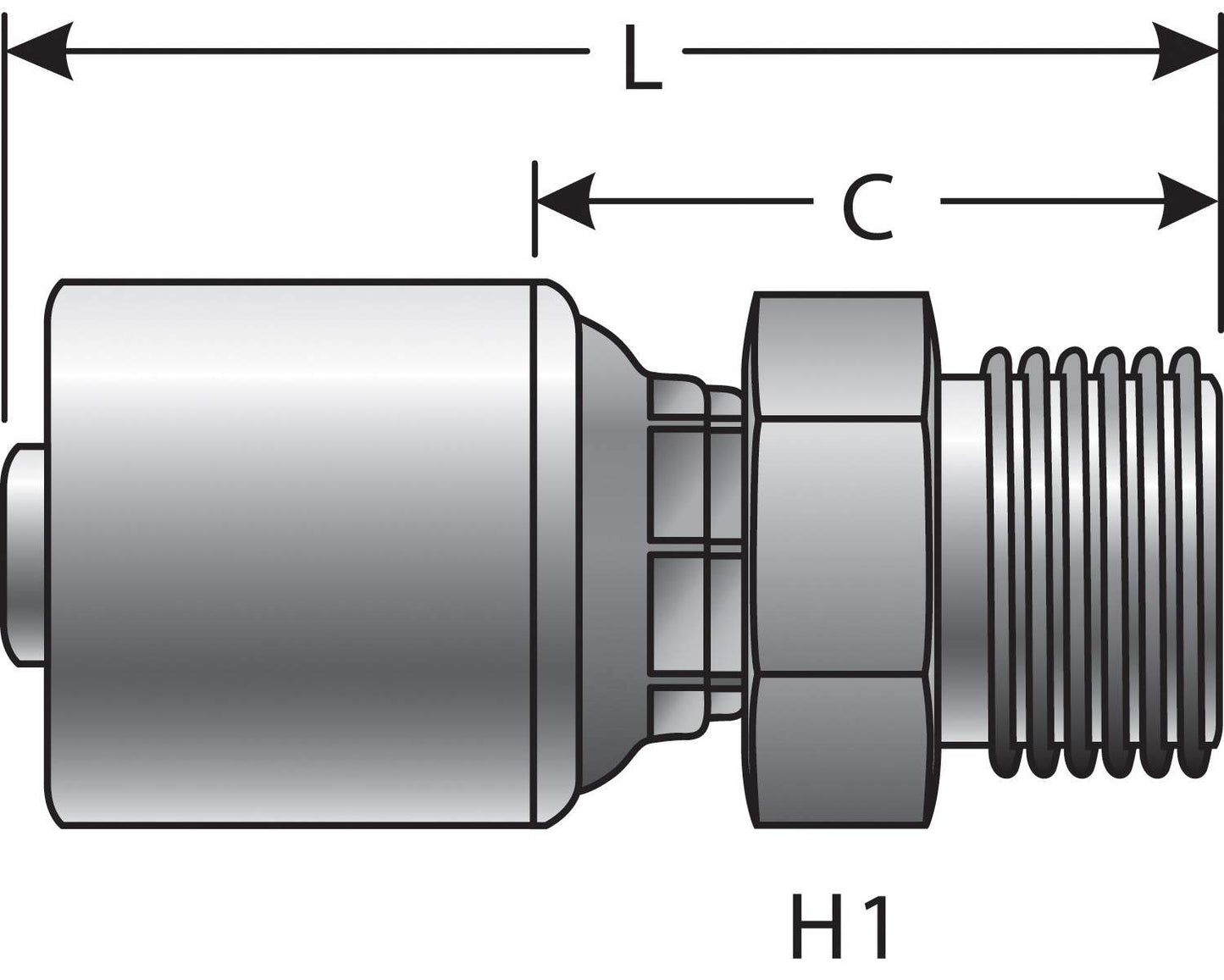 Gates Hydraulic Coupling / Adapter G25715-0816