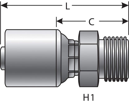 Gates Hydraulic Coupling / Adapter G25715-0816
