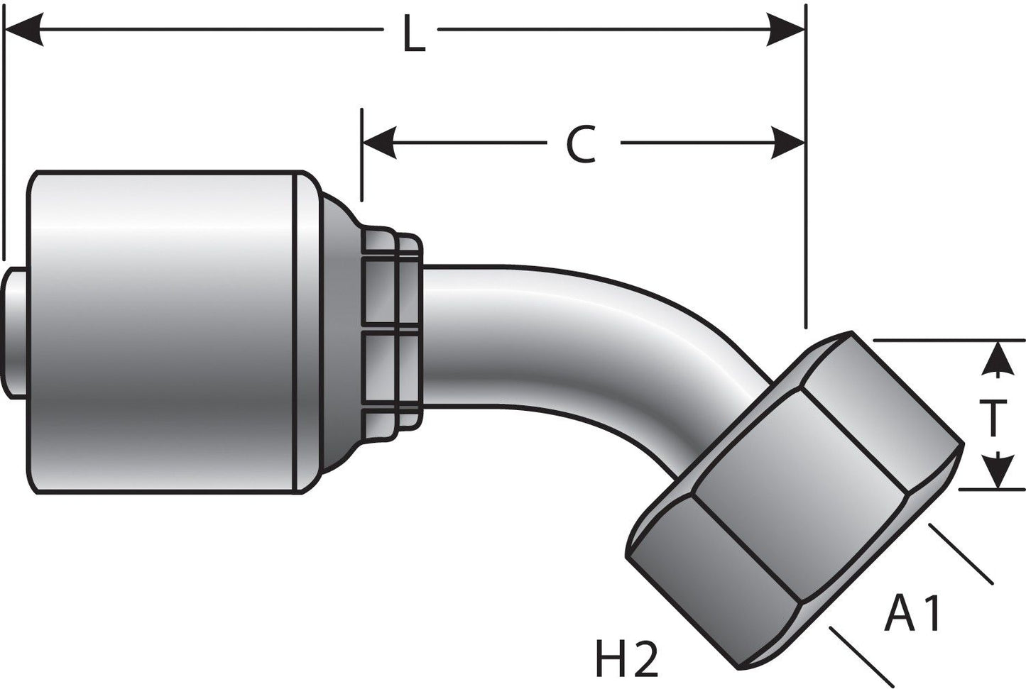 Gates Hydraulic Coupling / Adapter G25725-0612