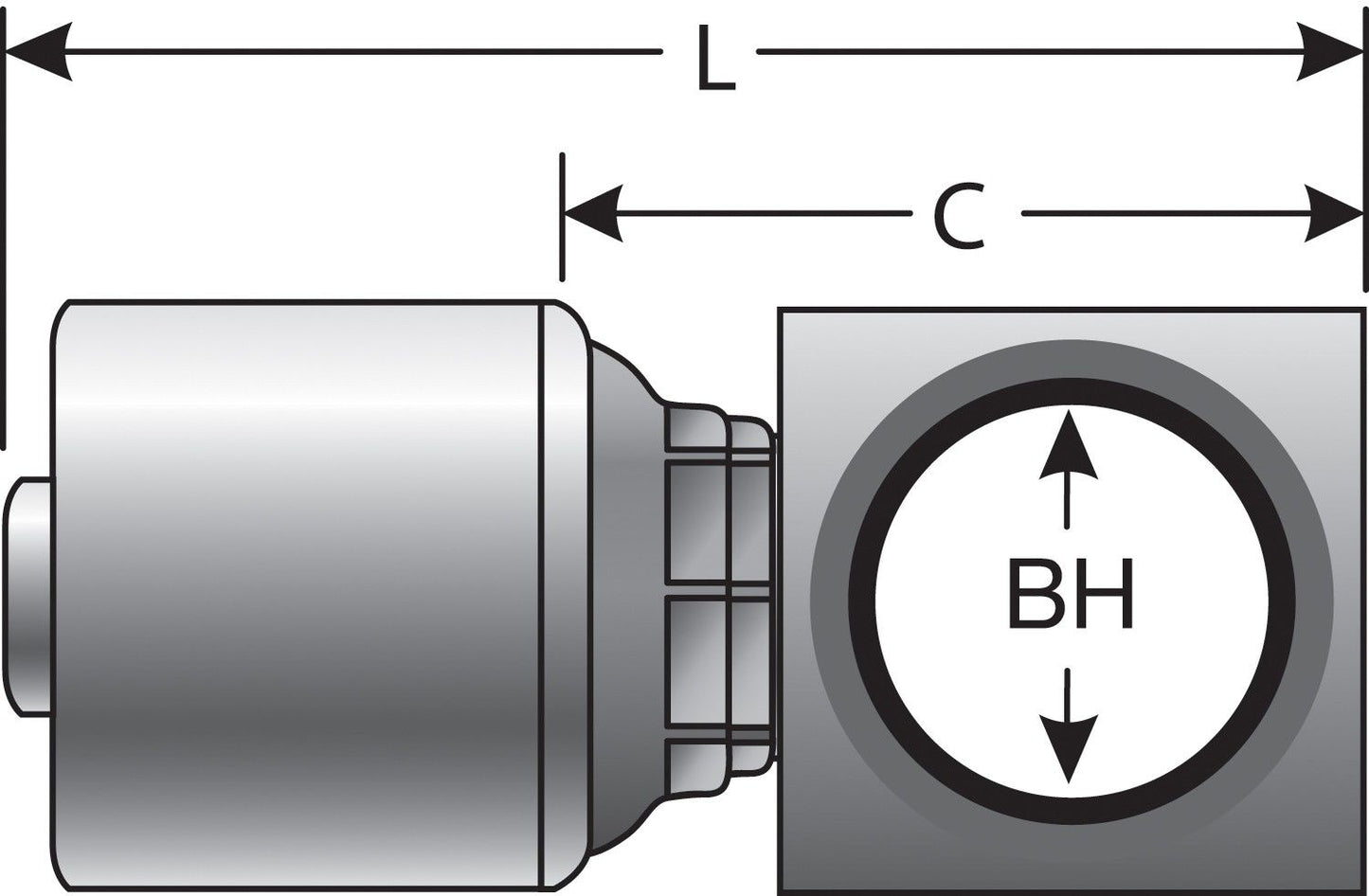 Gates Hydraulic Coupling / Adapter G25770-0614