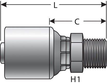 Gates Hydraulic Coupling / Adapter G25795-1212
