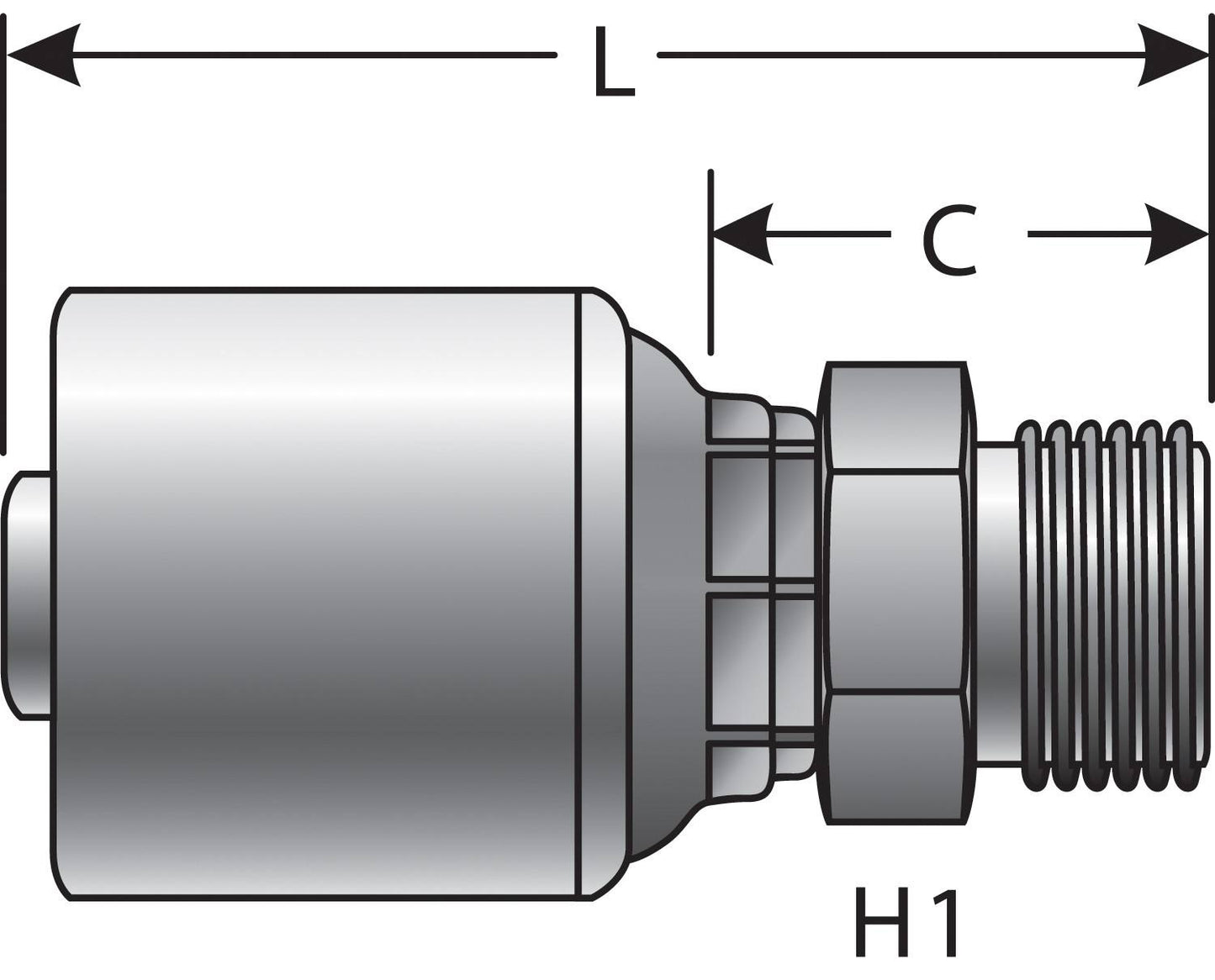 Gates Hydraulic Coupling / Adapter G25810-1212