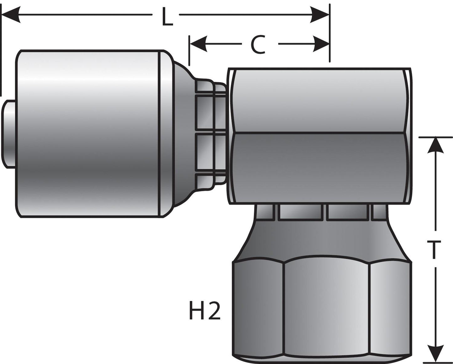 Gates Hydraulic Coupling / Adapter G25845-0808