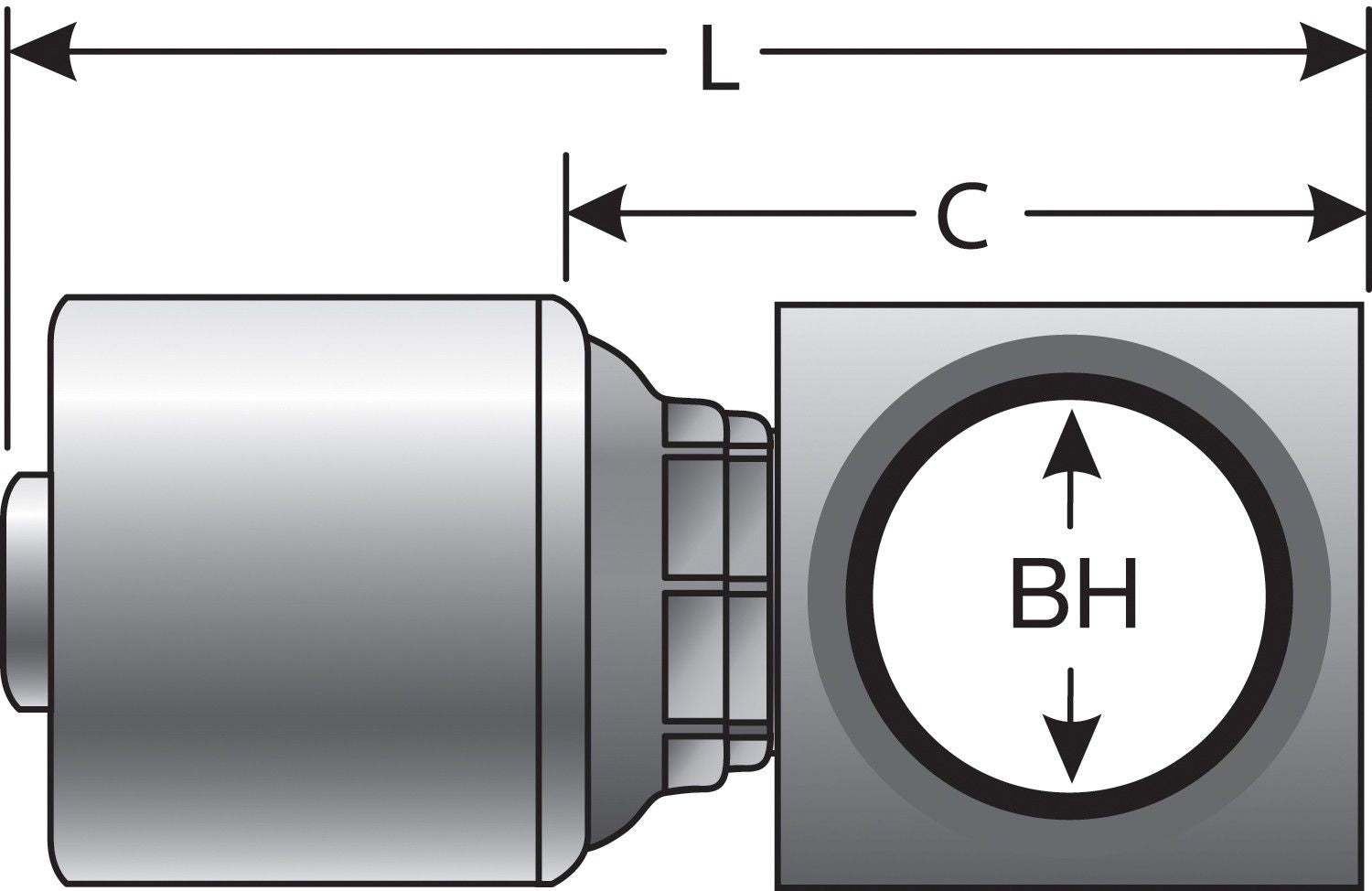 Gates Hydraulic Coupling / Adapter G25850-0404