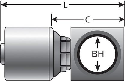 Gates Hydraulic Coupling / Adapter G25850-0404