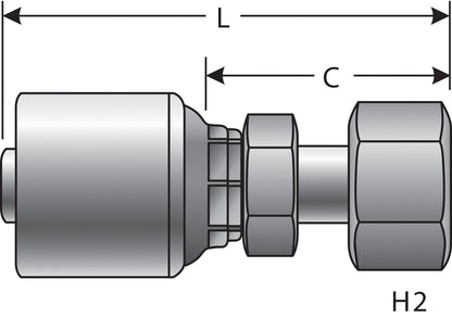 Gates Hydraulic Coupling / Adapter G25855-0606
