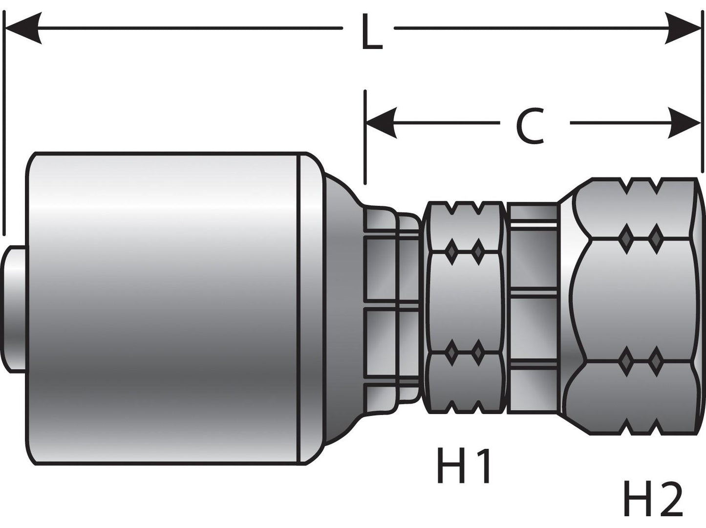 Gates Hydraulic Coupling / Adapter G25910-0404