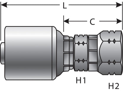 Gates Hydraulic Coupling / Adapter G25910-0404