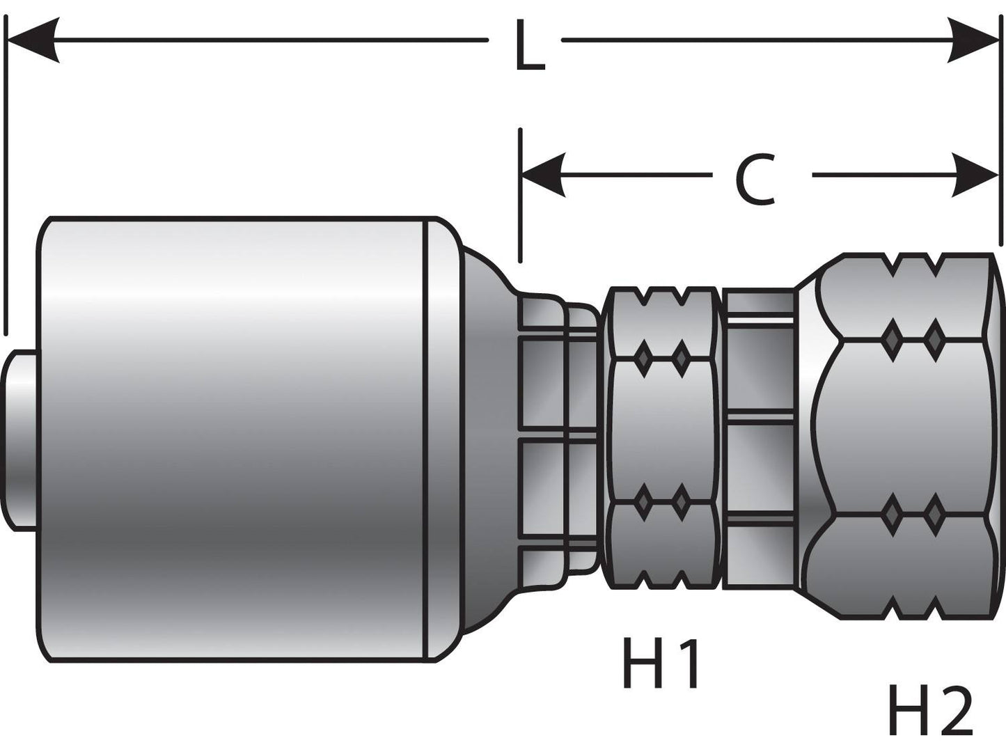 Gates Hydraulic Coupling / Adapter G25910-0406