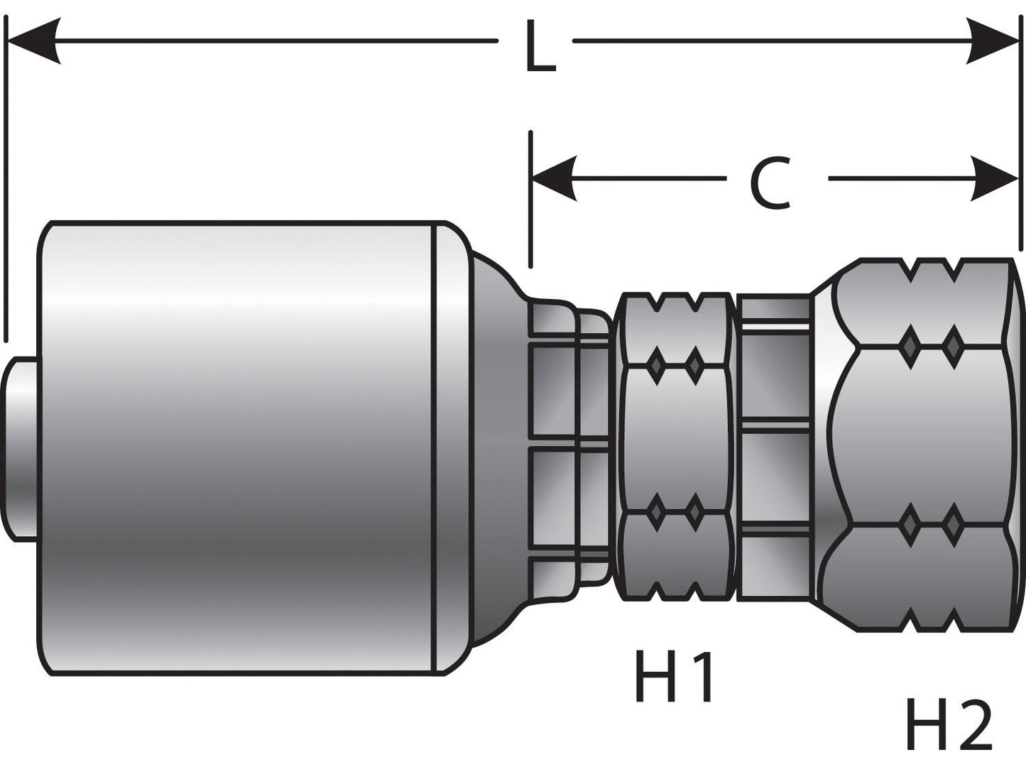 Gates Hydraulic Coupling / Adapter G25910-0606