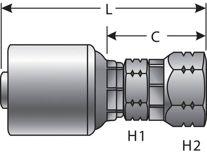 Gates Hydraulic Coupling / Adapter G25910-0606
